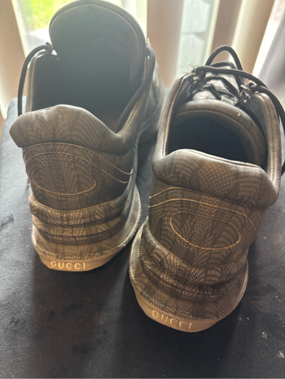 Men's Gucci Athletic Sneakers in Dark Gray - Picture 13 of 16